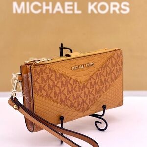 Michael Kors DoubleZip Wallet Wristlet Phone Case Cider